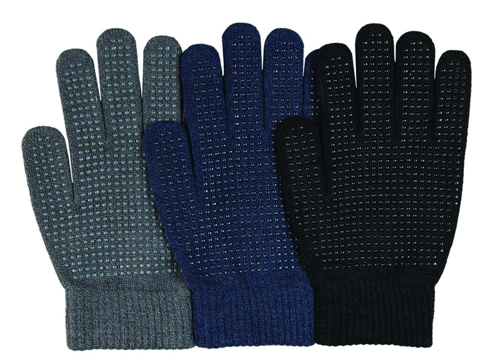Recycled Yarn Knit Glove with Grip Dot Palm - Gloves